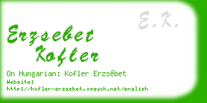erzsebet kofler business card